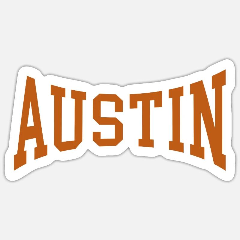 Austin - Sticker size S (10 x 10 cm) - white matte