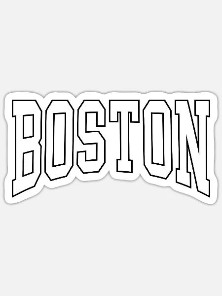 Boston - Sticker Größe S (10 x 10 cm) - Mattweiß