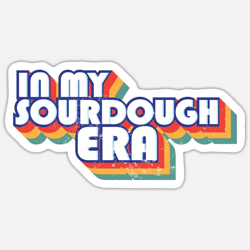 Dans mon ère au levain Home Baker Funny Bread Baking Sticker taille S (10 x 10 cm)