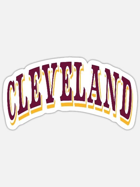 Cleveland - Sticker Größe S (10 x 10 cm) - Mattweiß