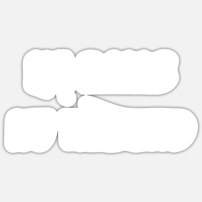 Bravery courage - Sticker size S (10 x 10 cm) - white matte