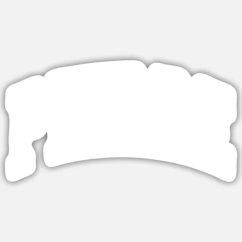 Pierre - Sticker taille S (10 x 10 cm) - blanc mat