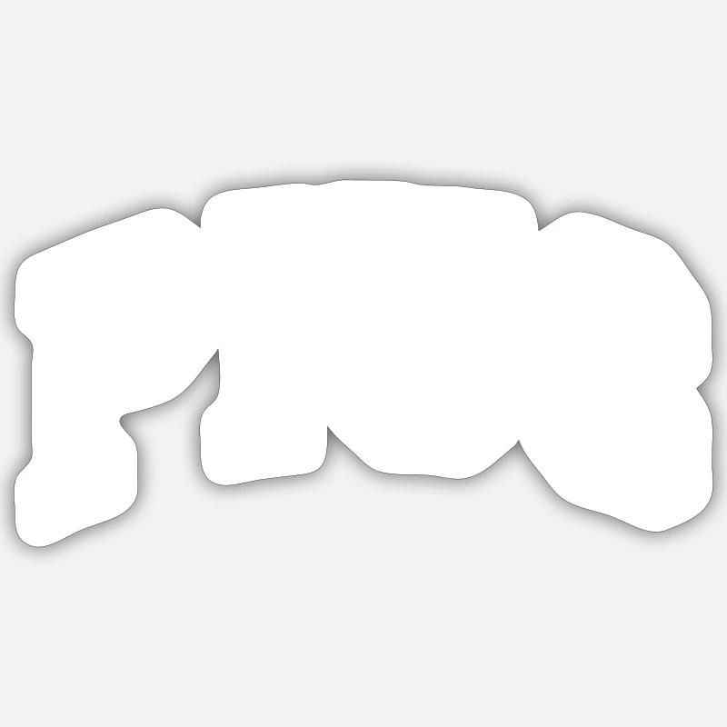 Pie - Sticker taille S (10 x 10 cm) - blanc mat