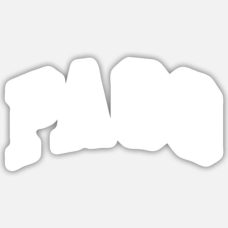 Paco - Sticker taille S (10 x 10 cm) - blanc mat
