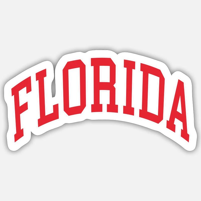Floride - Sticker taille S (10 x 10 cm) - blanc mat