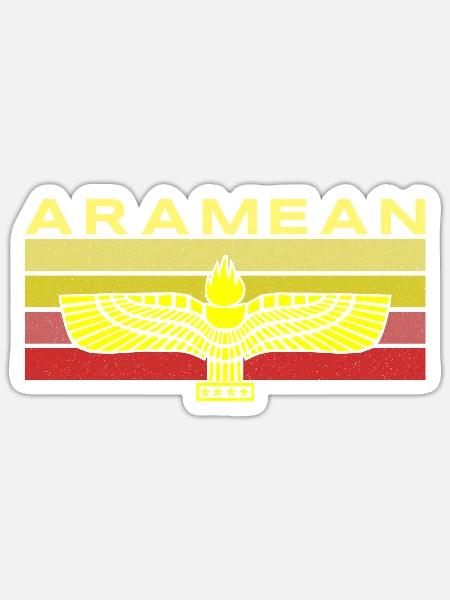 Aramäer Aramäisch Damaskus Naher Osten - Sticker Größe S (10 x 10 cm) - Mattweiß