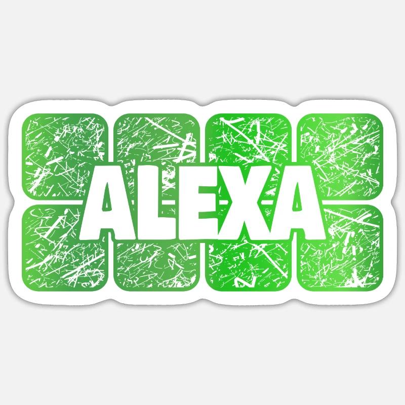 First name Alexa Sticker size S (10 x 10 cm)