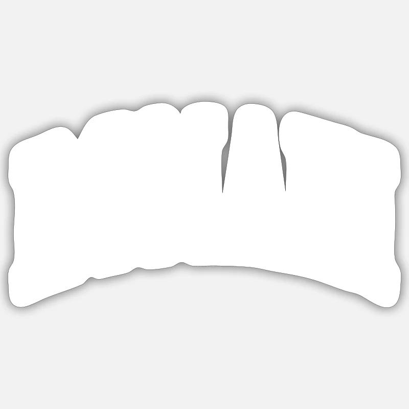 Romain - Sticker taille S (10 x 10 cm) - blanc mat