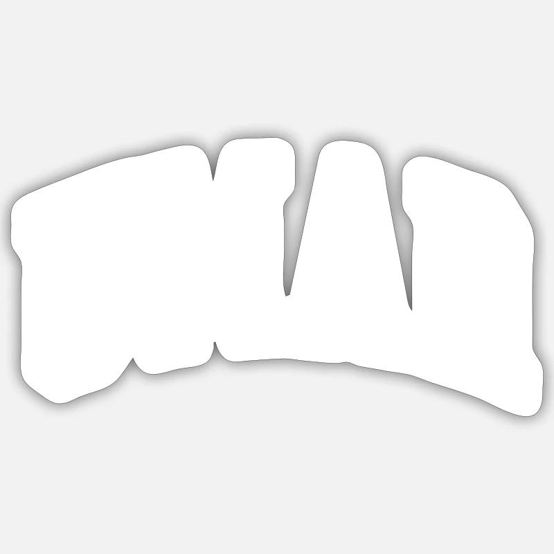 Omar - Sticker taille S (10 x 10 cm) - blanc mat