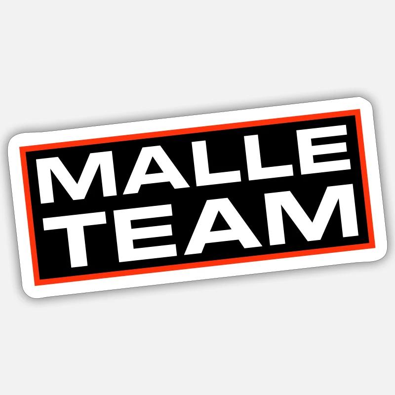 L’équipe Malle - Sticker taille S (10 x 10 cm) - blanc mat