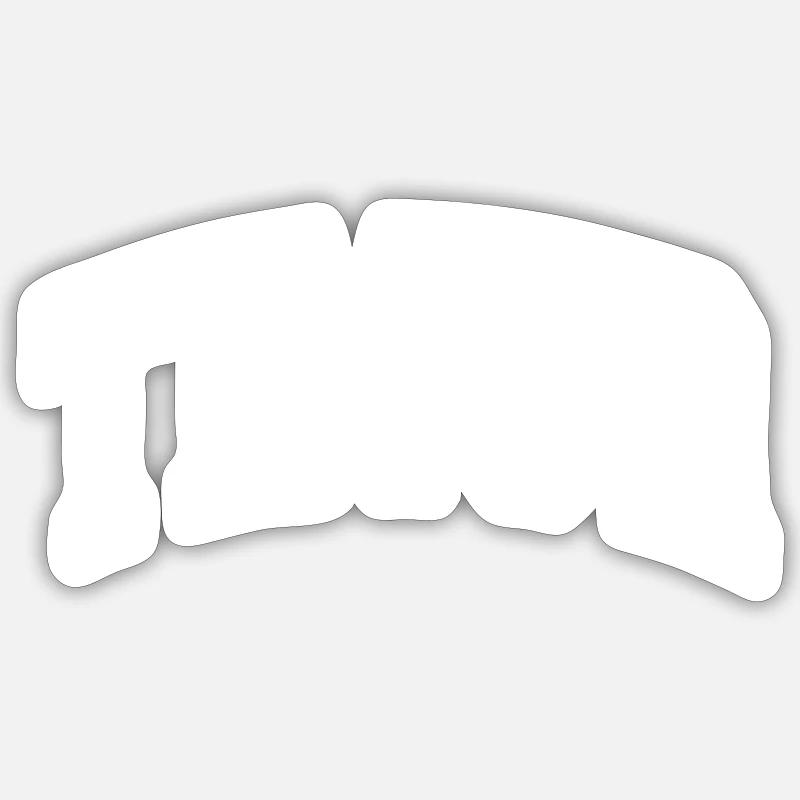 Timur - Sticker taille S (10 x 10 cm) - blanc mat
