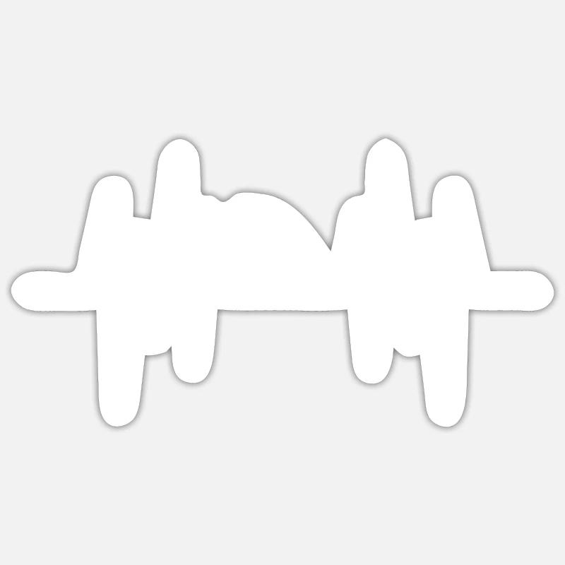 Cadeau de perchiste - Sticker taille S (10 x 10 cm) - blanc mat