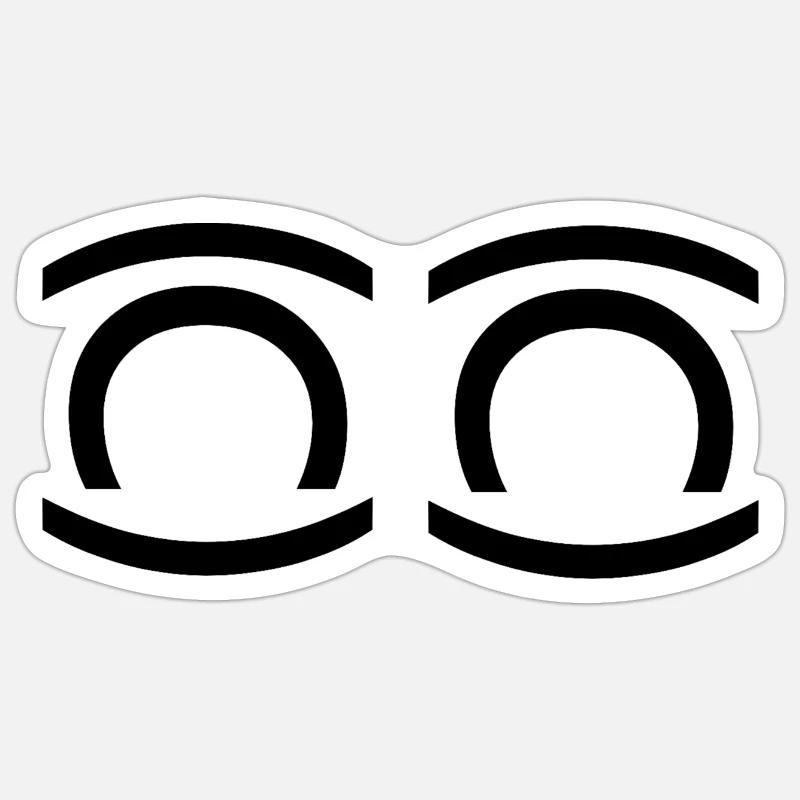 simple eye Sticker size S (10 x 10 cm)
