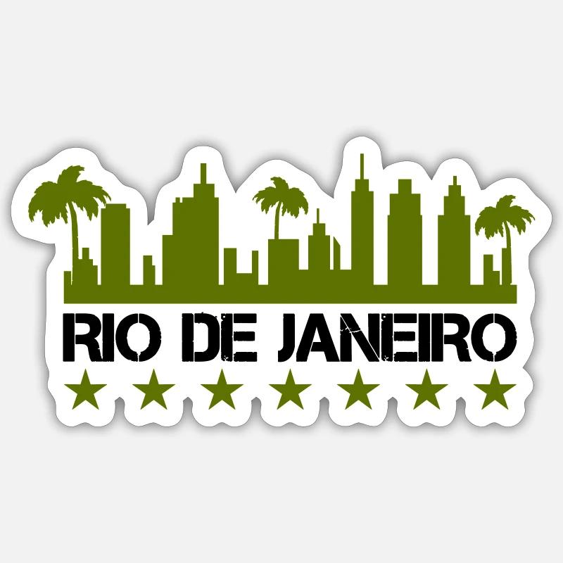 rio de janeiro - Sticker Größe S (10 x 10 cm) - Mattweiß