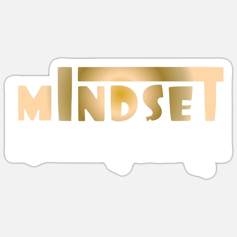 Mindset is everything - Sticker size S (10 x 10 cm) - white matte