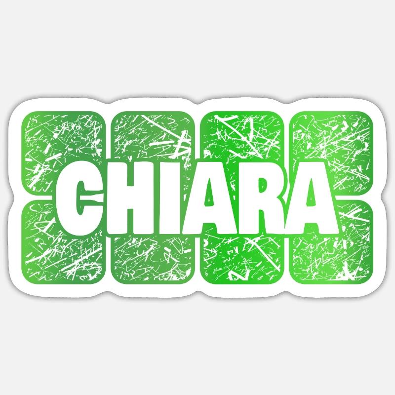 Chiara - Sticker size S (10 x 10 cm) - white matte