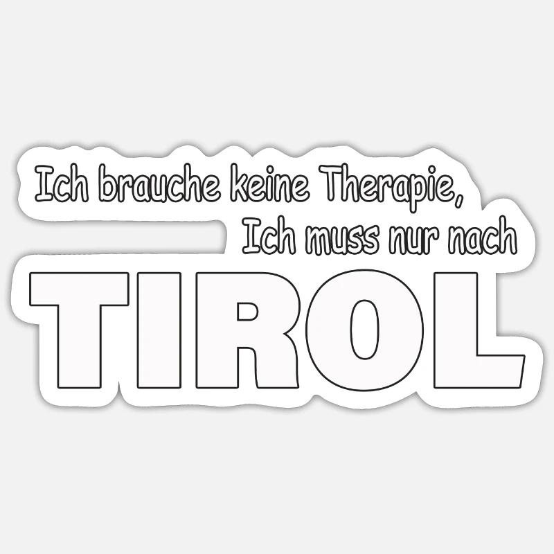 Therapy Tyrol - Sticker size S (10 x 10 cm) - white matte