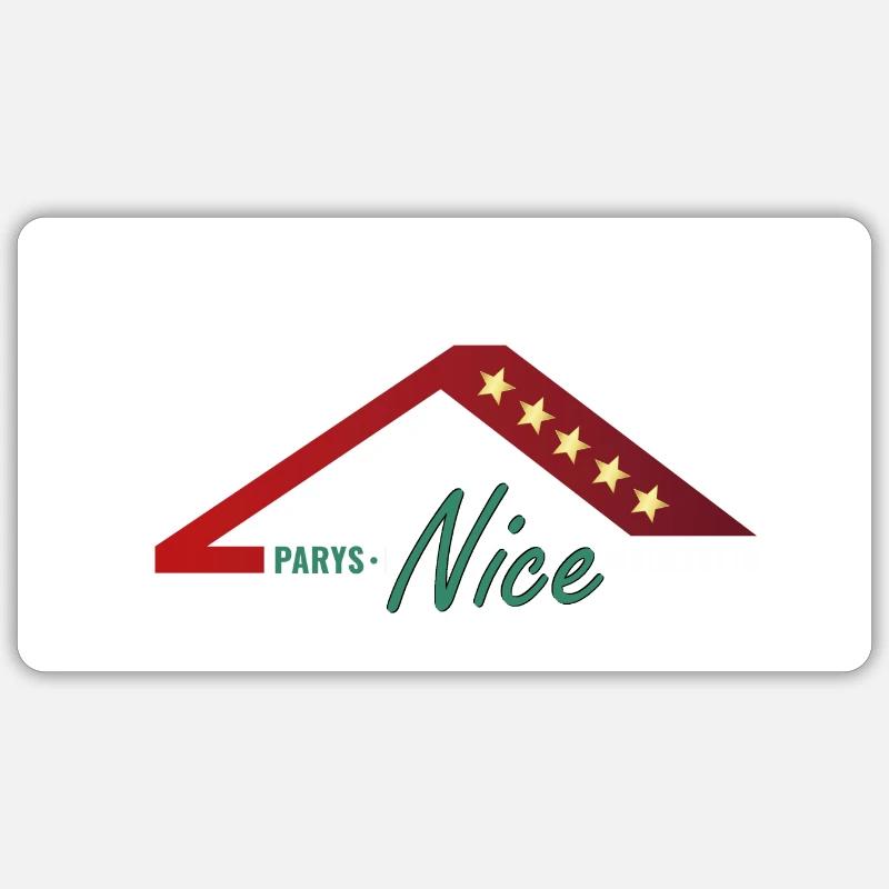 Parys Nice * - Sticker size S (10 x 10 cm) - white matte
