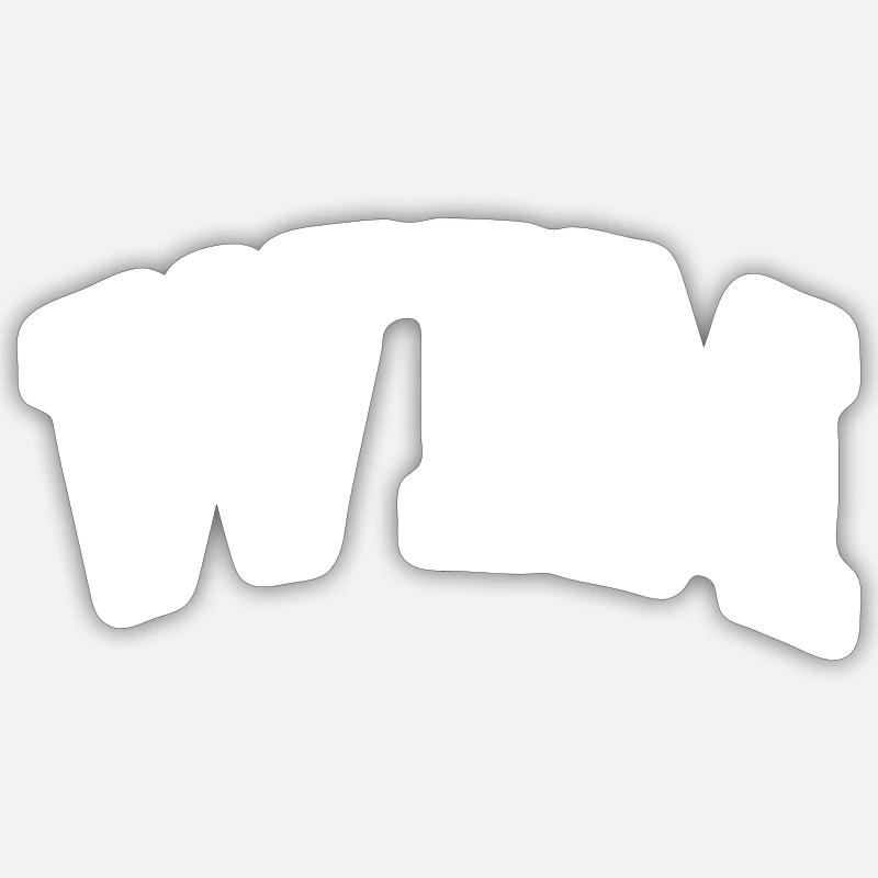 Wim - Sticker size S (10 x 10 cm) - white matte