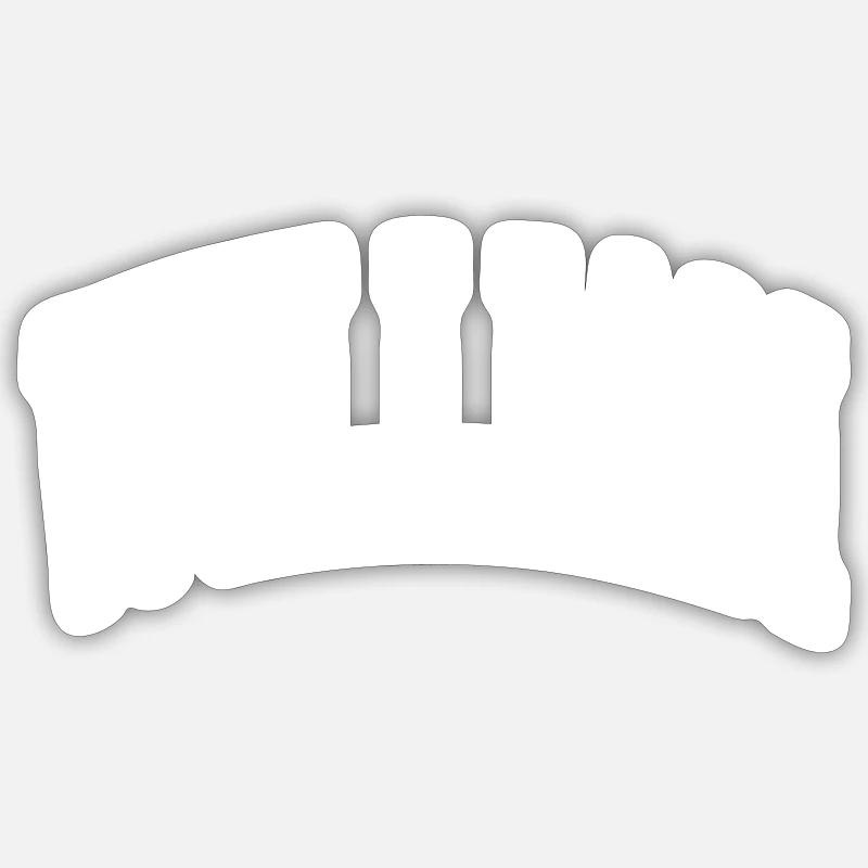William - Sticker taille S (10 x 10 cm) - blanc mat