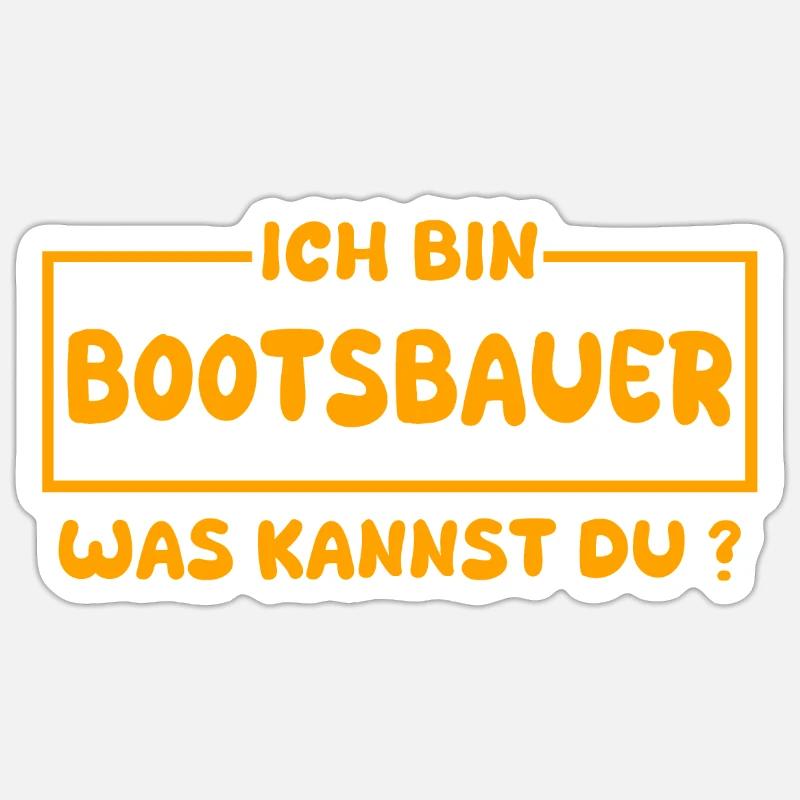 Beruf Bootsbauer Sticker Größe S (10 x 10 cm)