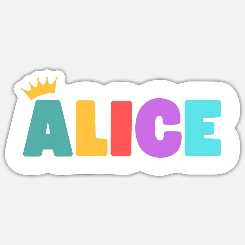 Alice! Customizable - Sticker size S (10 x 10 cm) - white matte