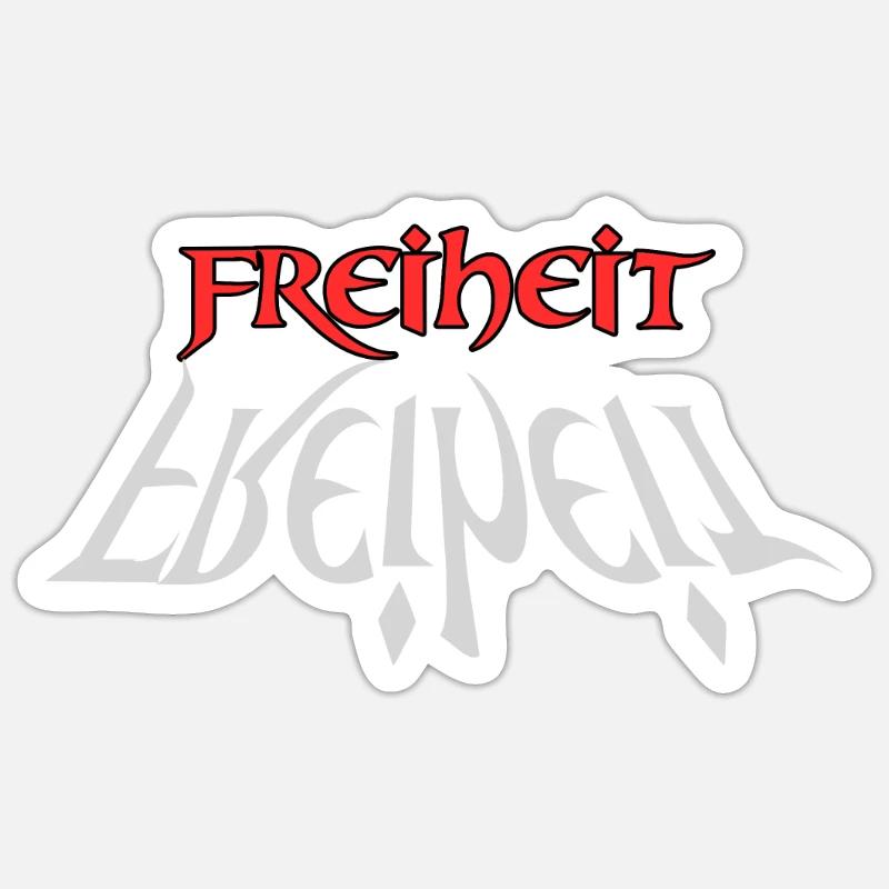 Freiheit - Sticker Größe S (10 x 10 cm) - Mattweiß