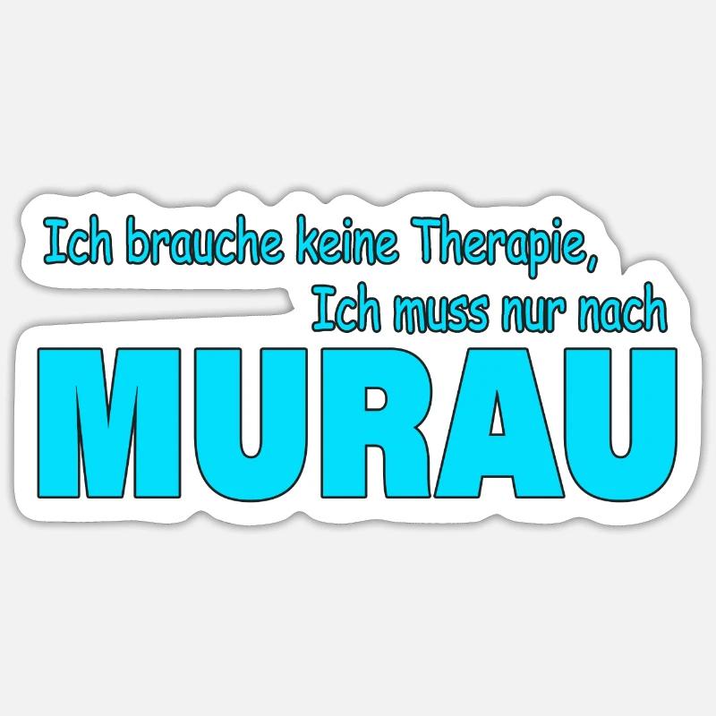 Thérapie MURAU - Sticker taille S (10 x 10 cm) - blanc mat