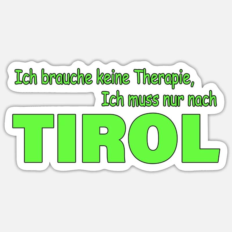 Therapy Tyrol - Sticker size S (10 x 10 cm) - white matte