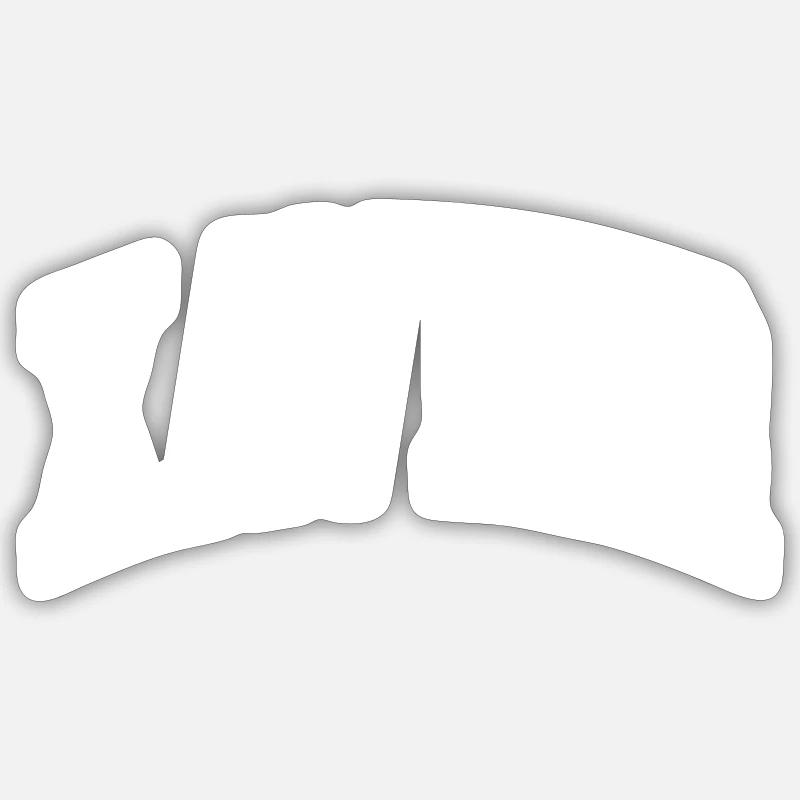 Xavier - Sticker taille S (10 x 10 cm) - blanc mat