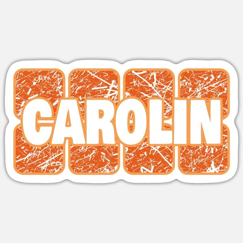 First name Carolin - Sticker size S (10 x 10 cm) - white matte