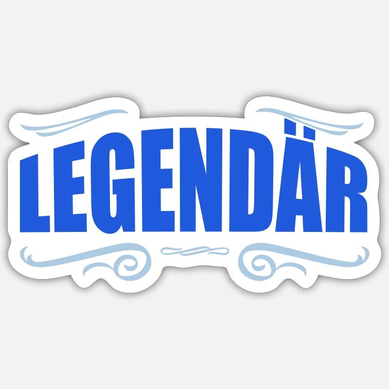 legendary - Sticker size S (10 x 10 cm) - white matte