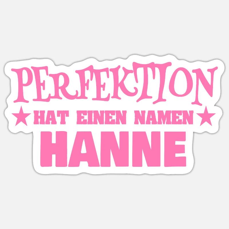 Cadeau pour Hanne - Sticker taille S (10 x 10 cm) - blanc mat