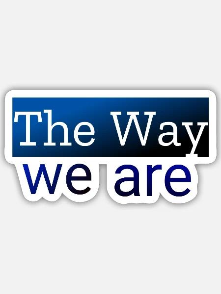 Abstrakte Wellenmuster in Blau - Sticker Größe S (10 x 10 cm) - Mattweiß