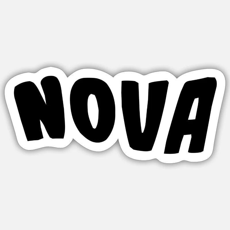 Nova - Sticker Größe S (10 x 10 cm) - Mattweiß
