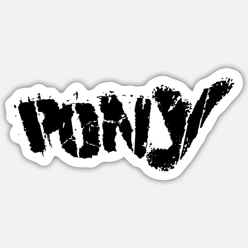 Pony - Sticker size S (10 x 10 cm) - white matte