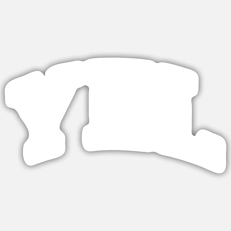 Cri - Sticker taille S (10 x 10 cm) - blanc mat