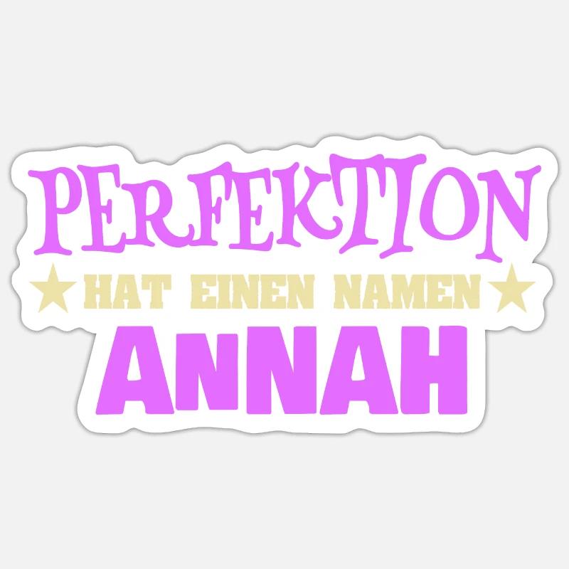 Frauenname Annah - Sticker Größe S (10 x 10 cm) - Mattweiß