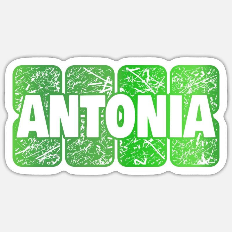 Antonia - Sticker size S (10 x 10 cm) - white matte