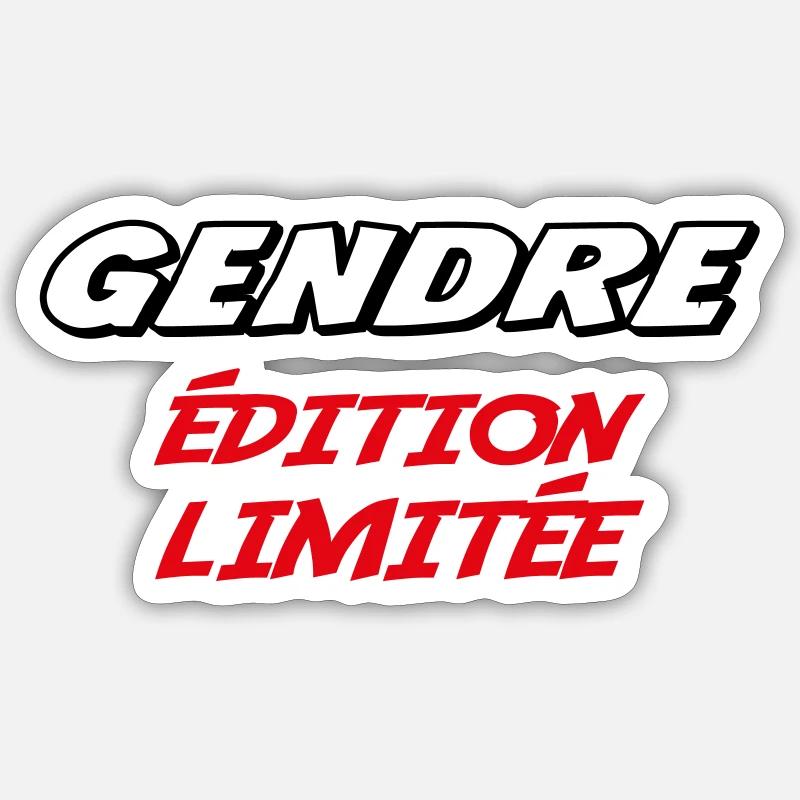Limitierte Auflage GENDRE - Sticker Größe S (10 x 10 cm) - Mattweiß