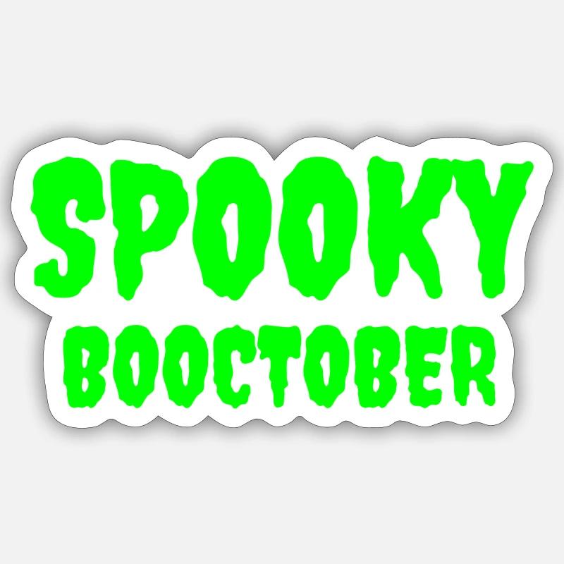 Spooky Booctober Jack-O'-Lantern Design - Sticker taille S (10 x 10 cm) - blanc mat