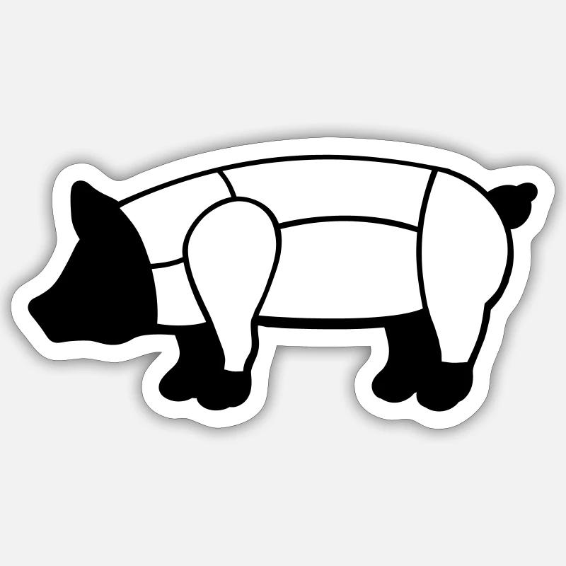 Schweinefleisch Sticker Größe S (10 x 10 cm)