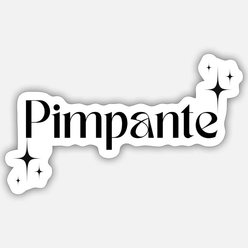 Pimpante - Sticker taille S (10 x 10 cm) - blanc mat