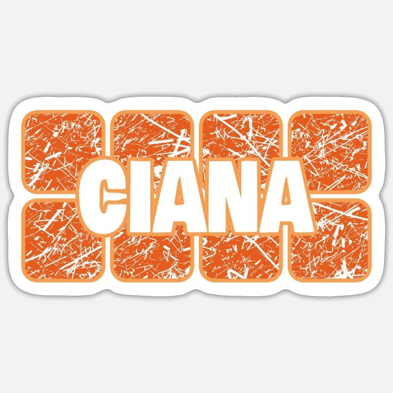 Ciana - Sticker taille S (10 x 10 cm) - blanc mat