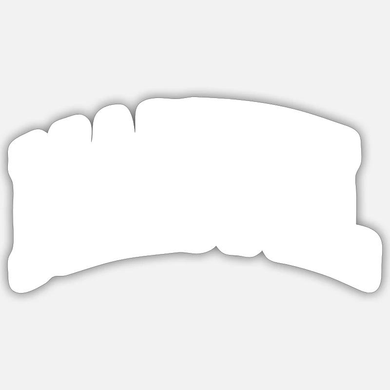 Manuel - Sticker taille S (10 x 10 cm) - blanc mat