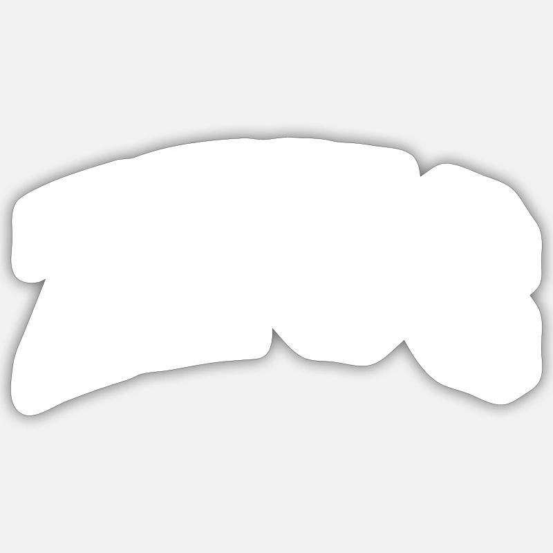 Zeus - Sticker taille S (10 x 10 cm) - blanc mat