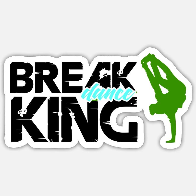 Break Dance King - Sticker size S (10 x 10 cm) - white matte