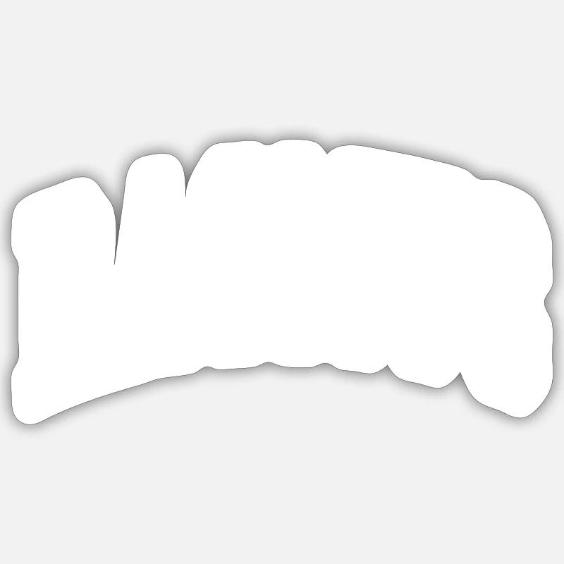 Rasmus - Sticker taille S (10 x 10 cm) - blanc mat