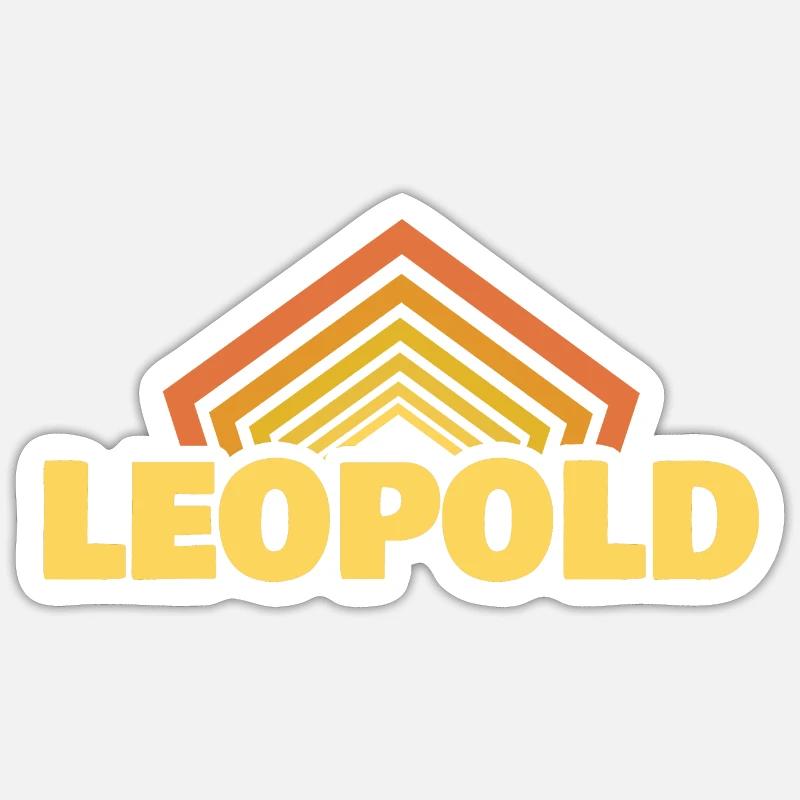 Léopold - Sticker taille S (10 x 10 cm) - blanc mat