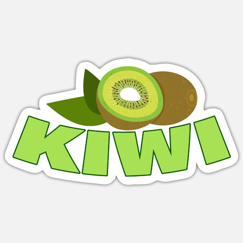 KIWI - Sticker formato S (10 x 10 cm) - bianco opaco